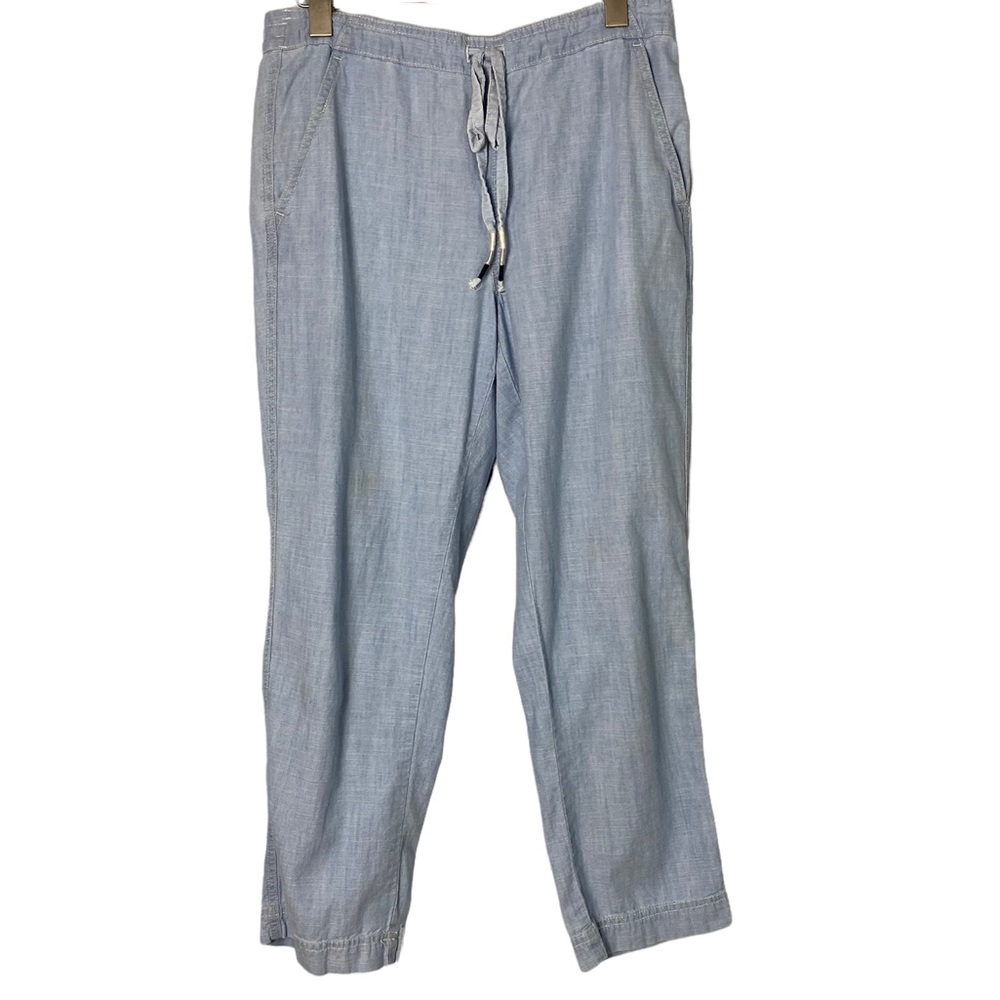 J. Crew Blue Casual Relaxed Waist Elastic Drawstring Ankle Cotton Pants S